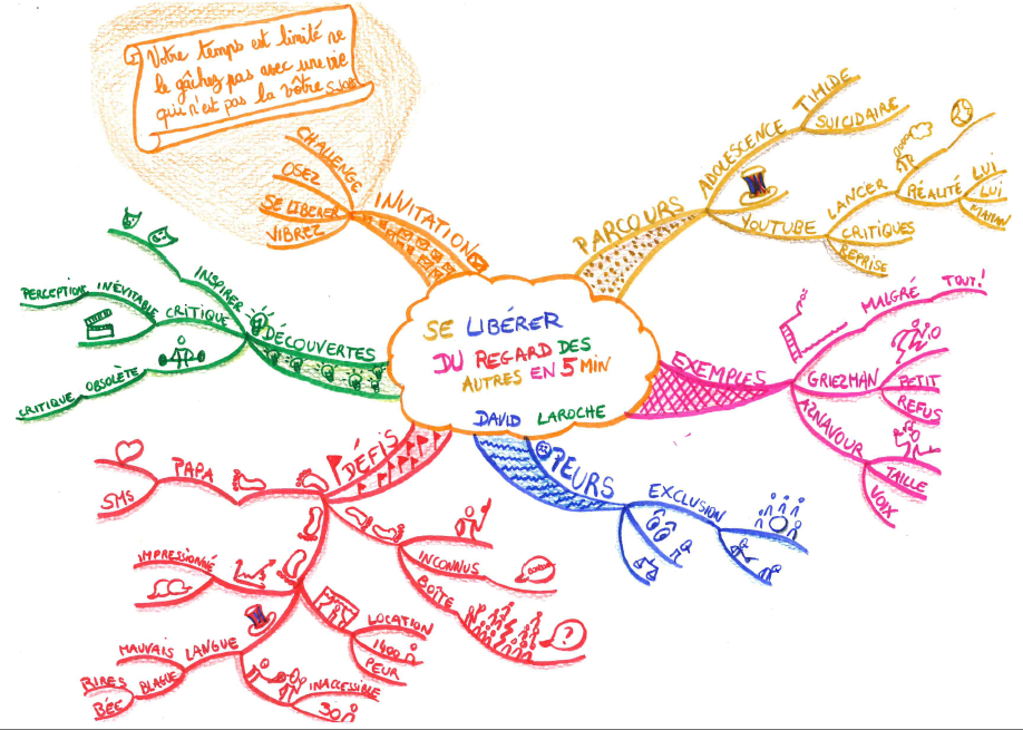 Résumé d'une conférence de David Laroche en Mind mapping